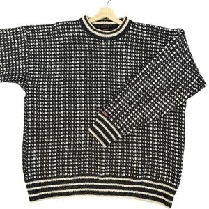Norwool 100% pure wool birdseye knit sweater men’s size XXL Viking boho EUC